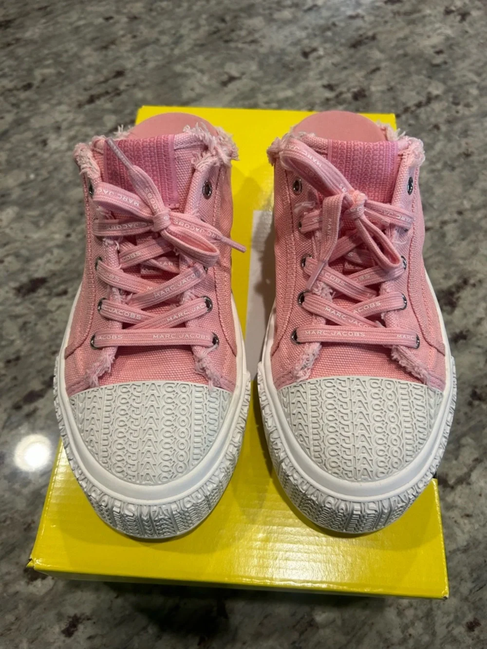 Marc Jacobs Pink Canvas Sneaker Mules - Picture 1 of 12
